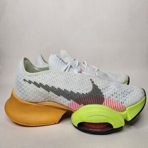 Nike White and Neon Athletic Shoes